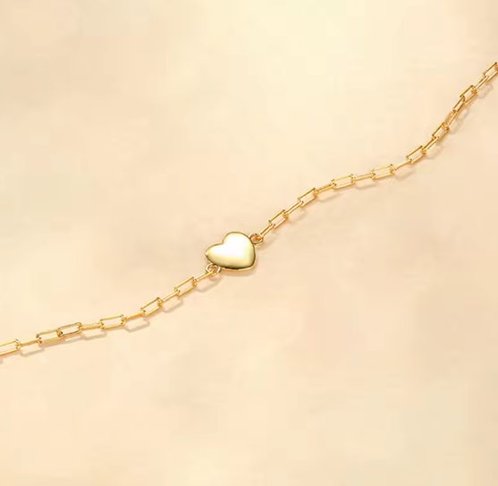 Bold Heart Linked Bracelet