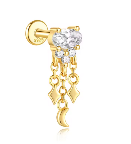 Crystals Drop Celestial Stud