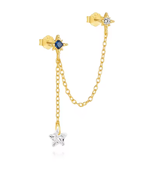 North Stars on Chain Earring