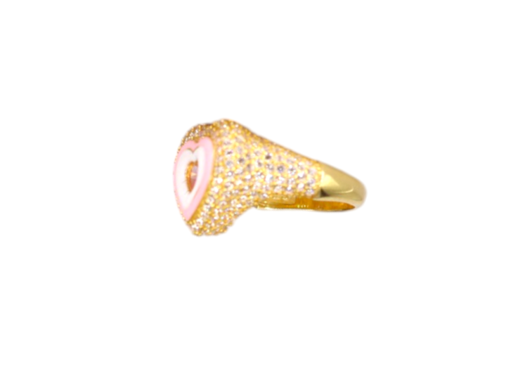 Candy Heart Signet Ring