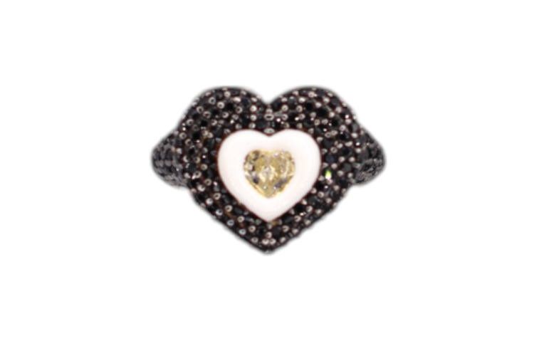 Candy Heart Signet Ring