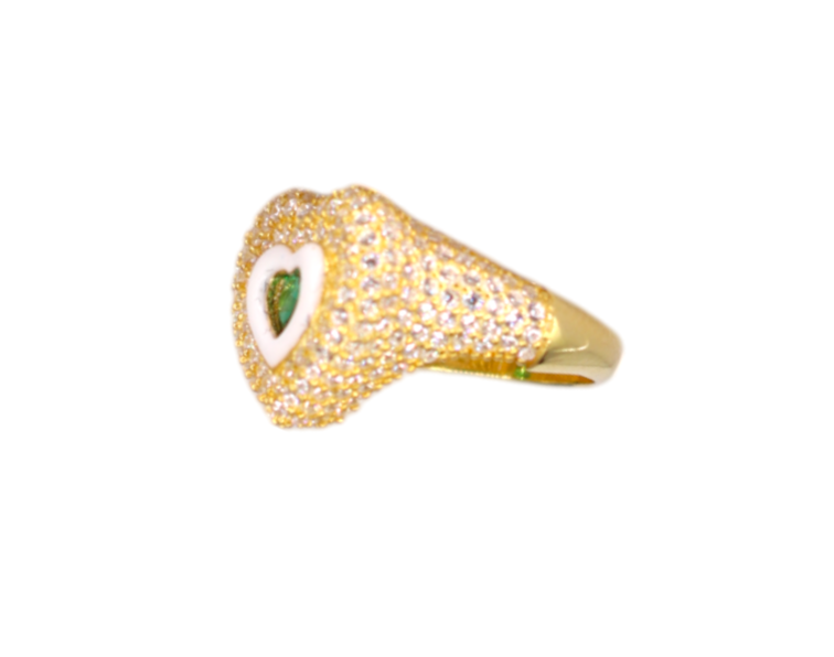 Candy Heart Signet Ring