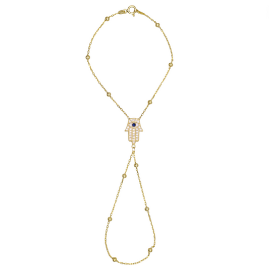 Pavé Eye Kaff Beaded Handchain