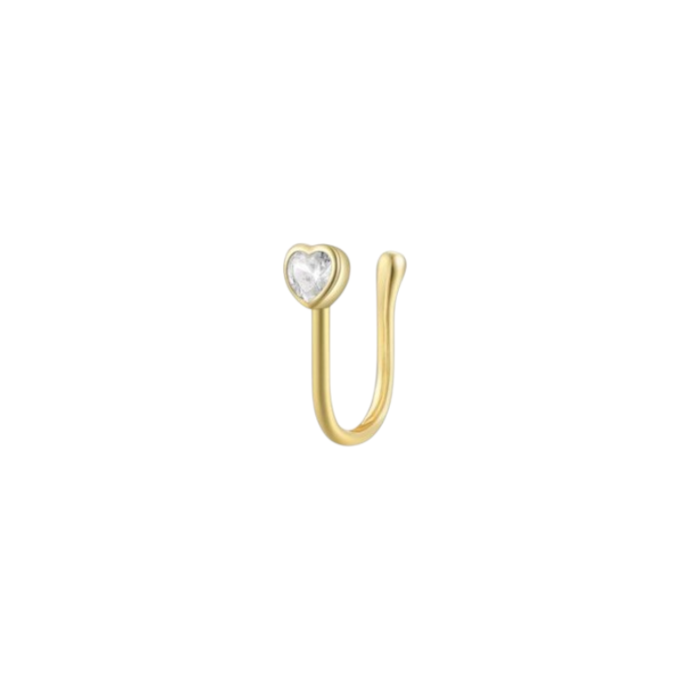 Crystal Heart Earcuff