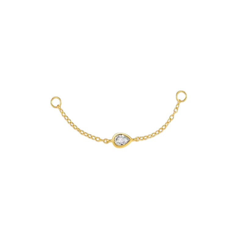 Crystal Pear Chain Connecter