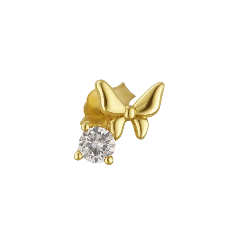 Butterfly Circle Stud