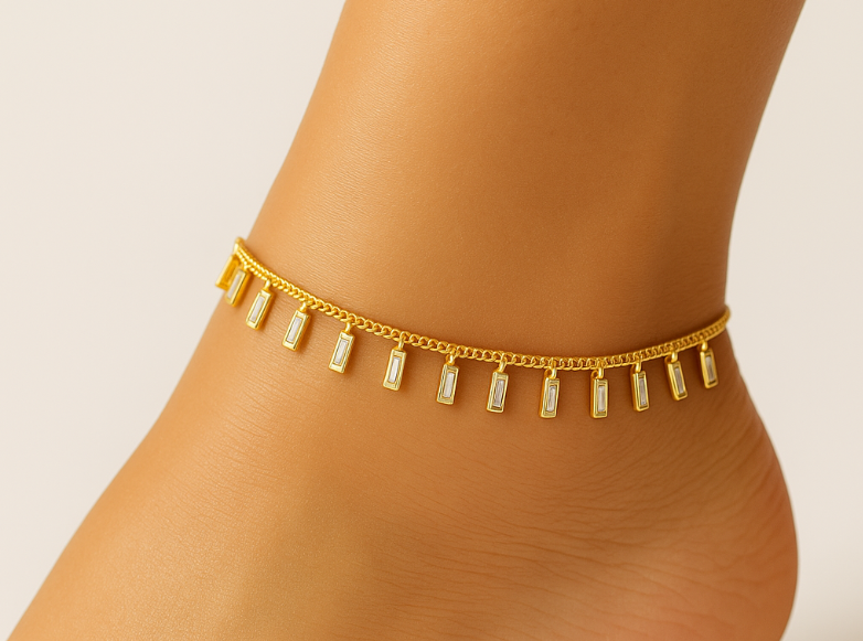 Dangling Baguettes Anklet