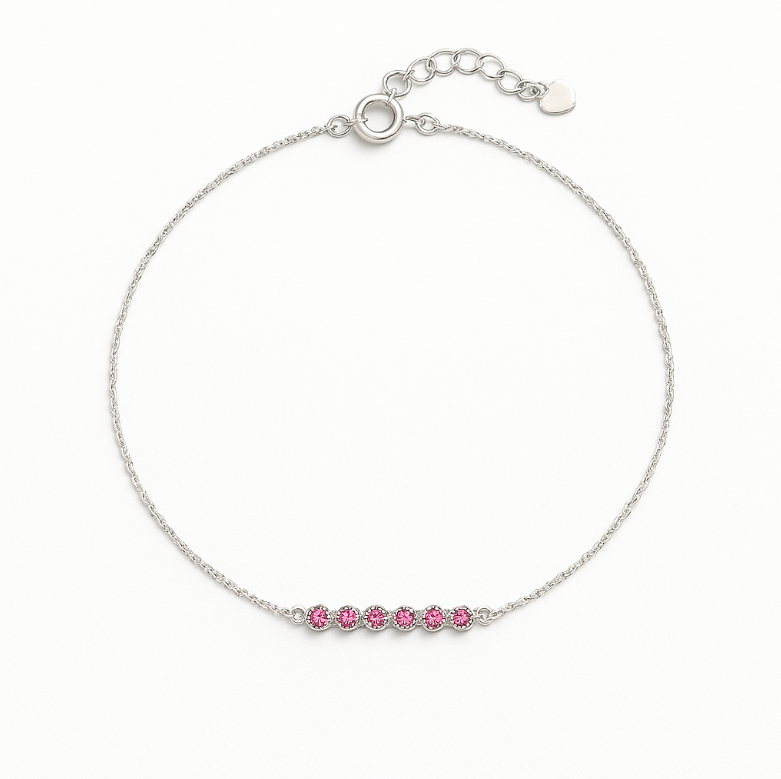 Multi Pink Circles Anklet