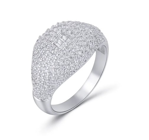 Pave Squalane Signet Ring