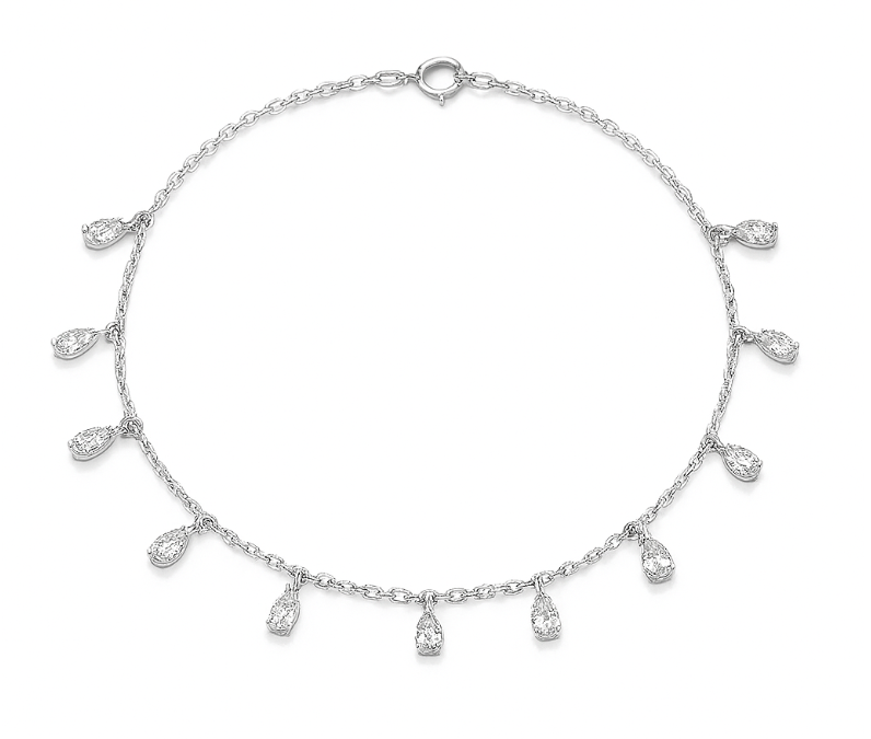 Dangling Teardrops Anklet