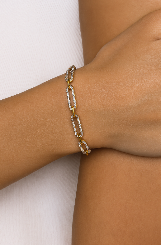 Pavé Linked Chain Bracelet
