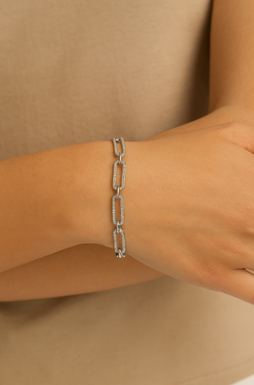 Pavé Linked Chain Bracelet