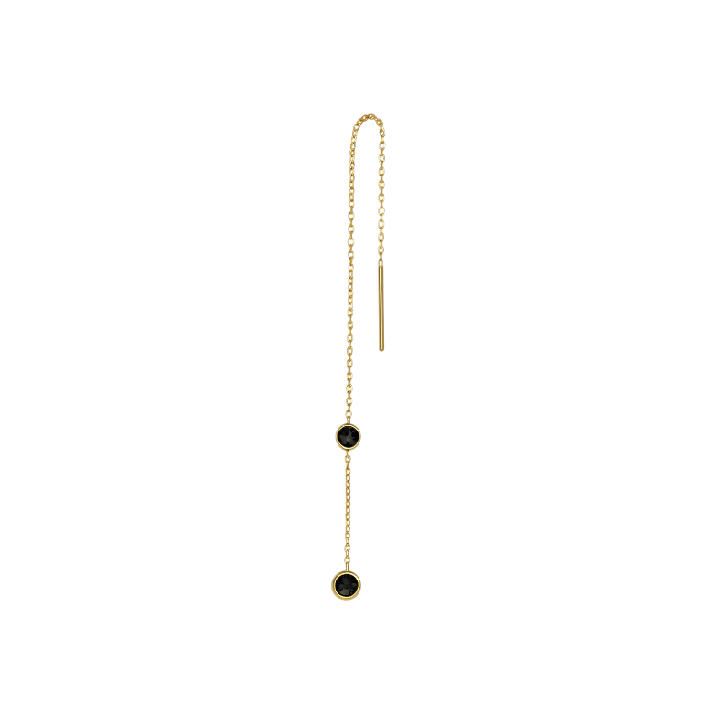 Double Circle Stones Threader Earring