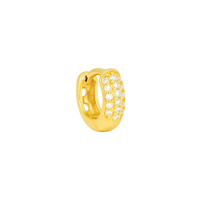 Thick Pavé Hoops