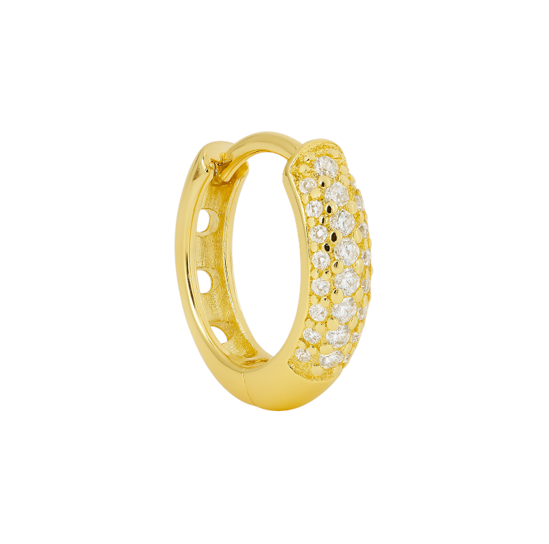 Thick Pavé Hoops