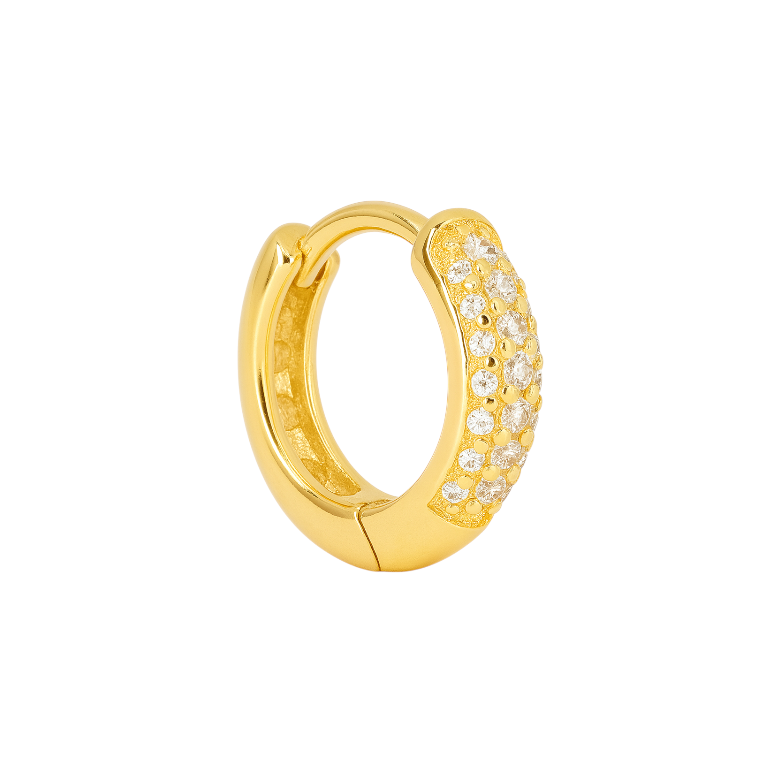 Thick Pavé Hoops