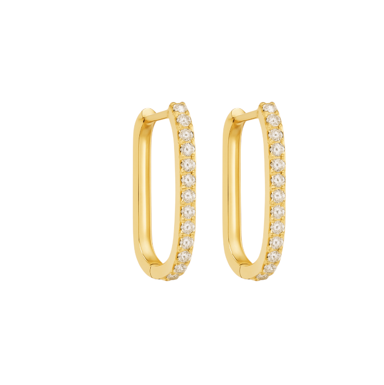 Thin Icon Pavé Hoops