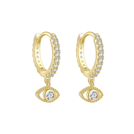 Pavé Sparkling Eye Hoops