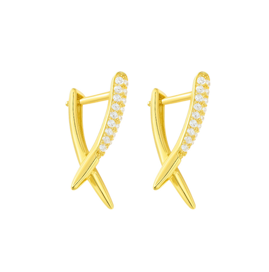 Pavé Spiked U Hoops