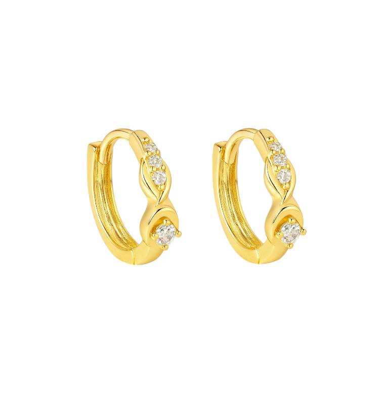Bella Huggie Hoops