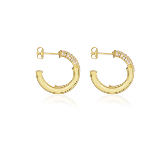 Pave Bold Illusion Hoops