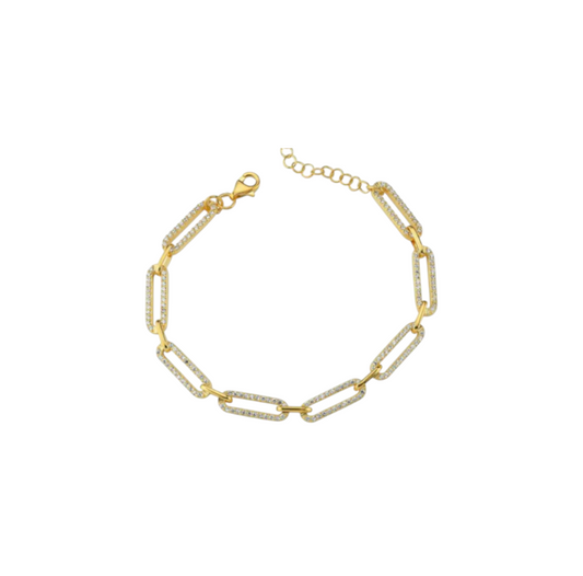 Pavé Linked Chain Bracelet