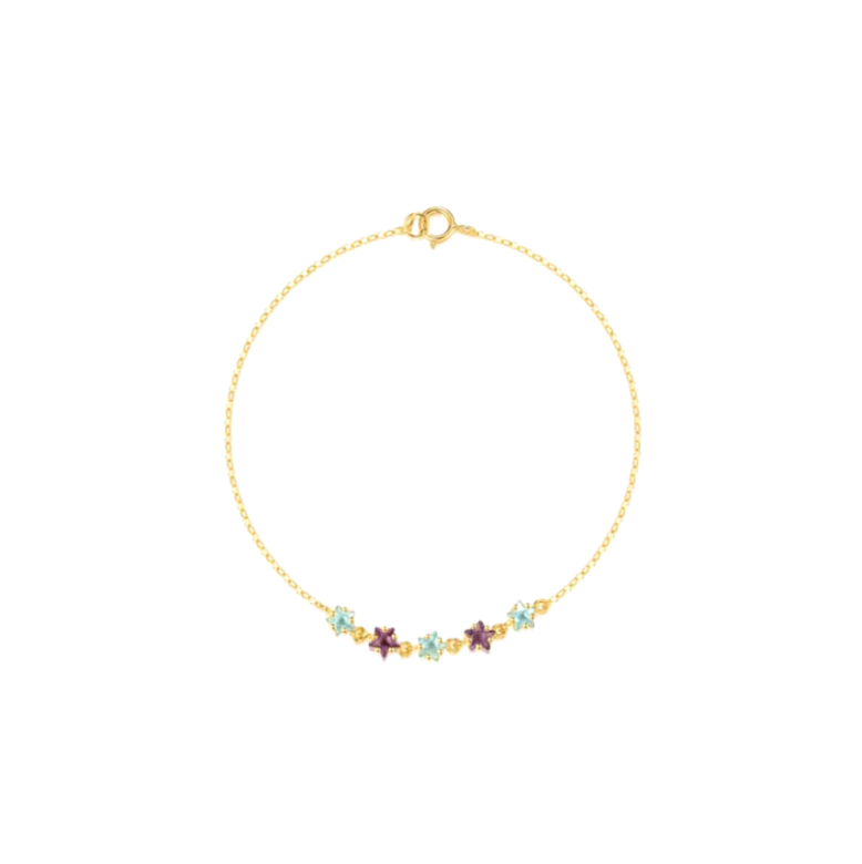 Blue Purple Stars Bracelet