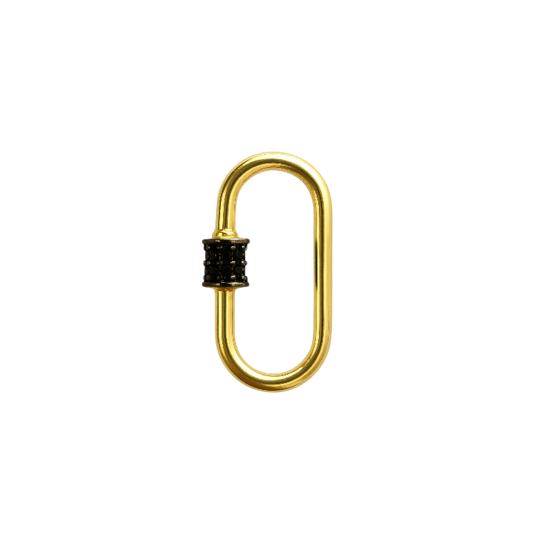 Oval Pave Square Lock