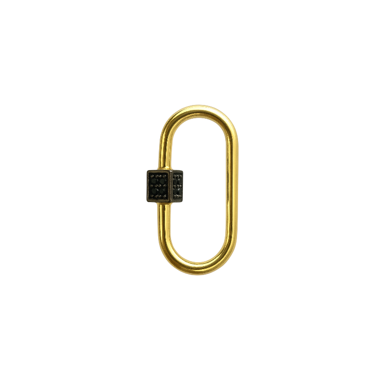 Oval Pave Square Lock