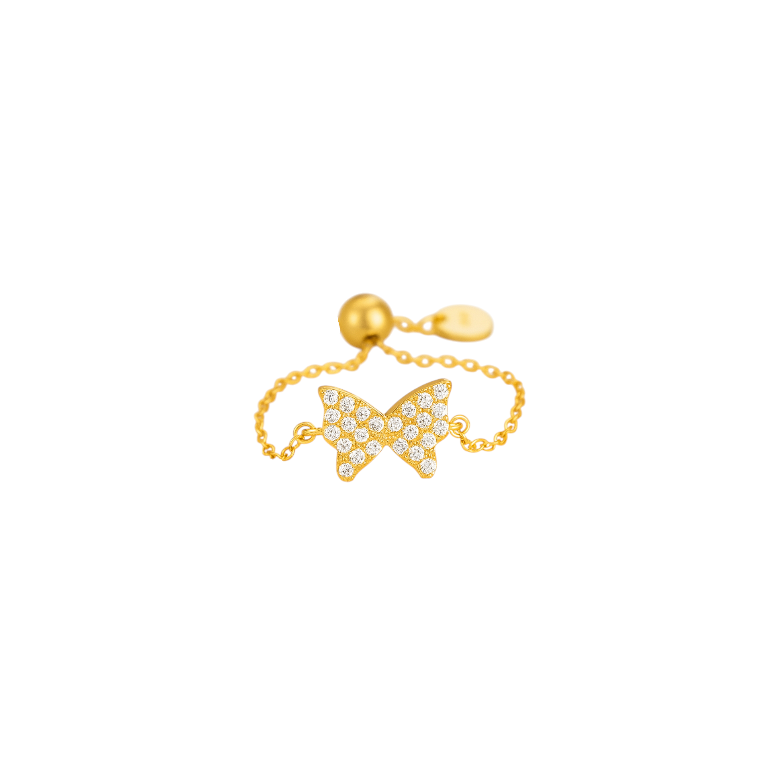 Pavé Butterfly Chain Ring