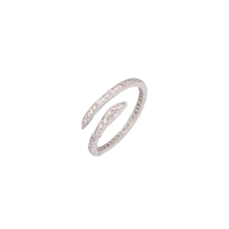 Pavé Snake Ring