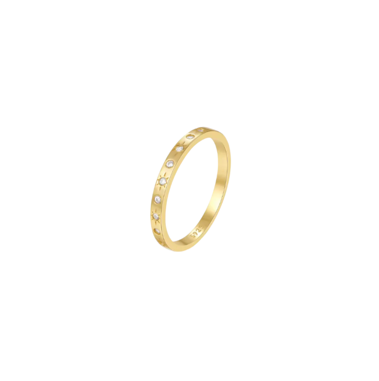Multi Circle Stones Sun Band Ring