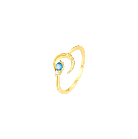 Moon Blue Stone Ring