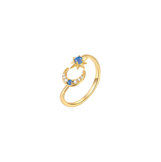 Blue Moon Star Ring