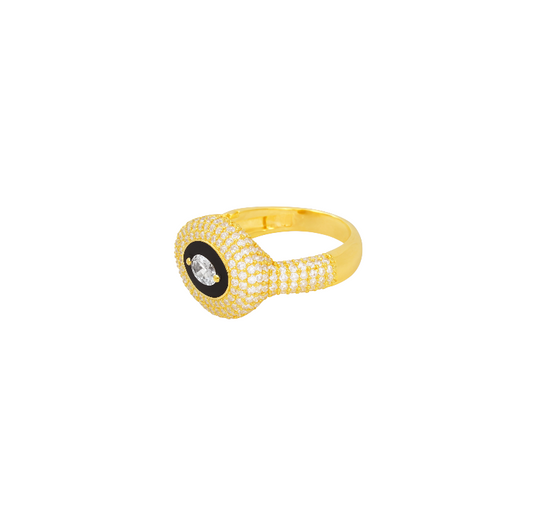 Pavé Eye Signet Ring
