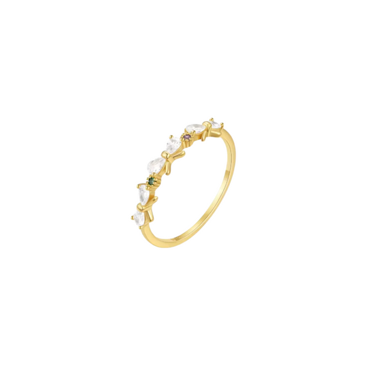 Bow with Multi Pears Ring