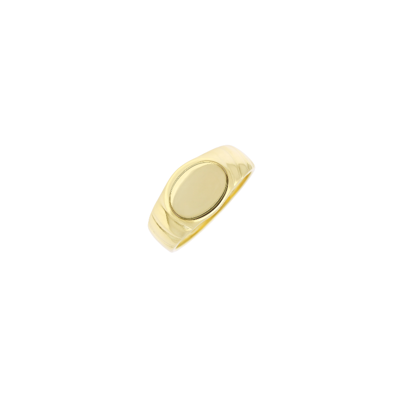 Textured Oval Signet Ring