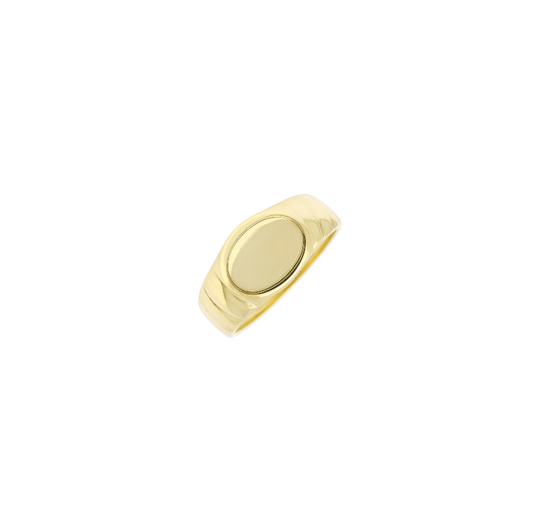 Textured Oval Signet Ring