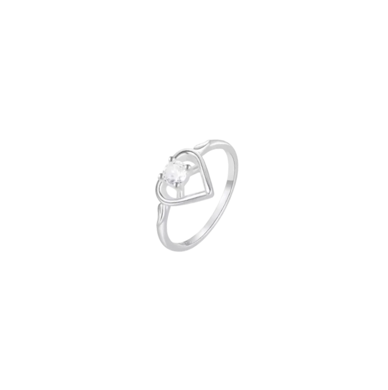 Heart Circle Stone Ring