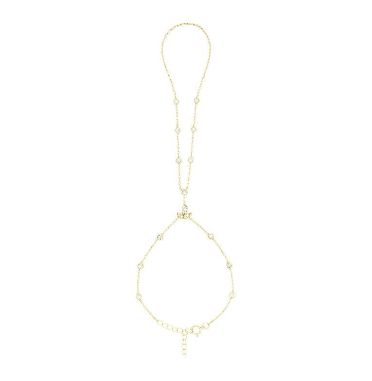 Lotus Multi Crystals Handchain