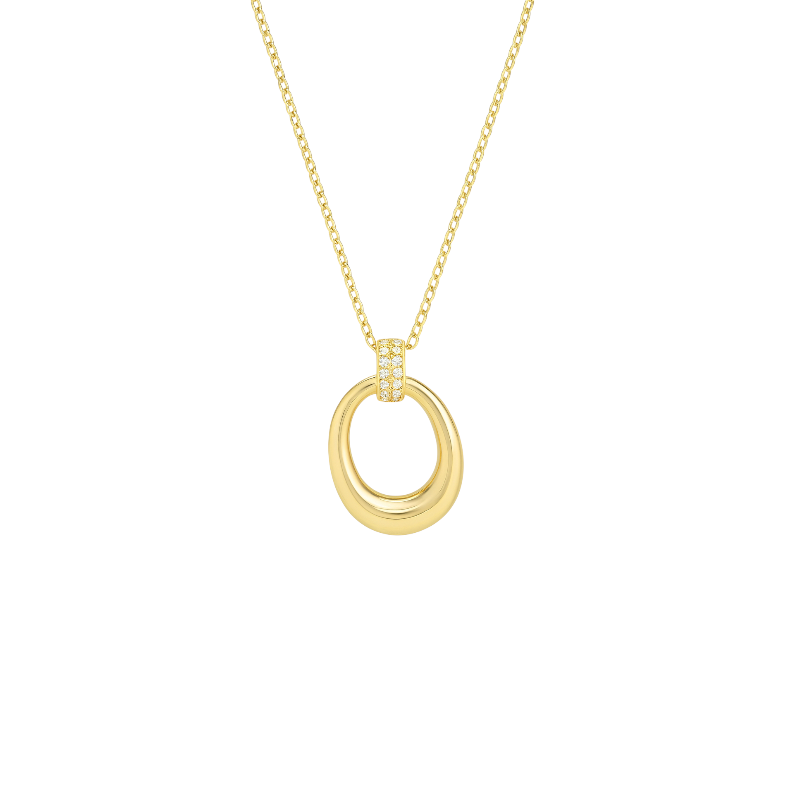 Abstract Oval Necklace
