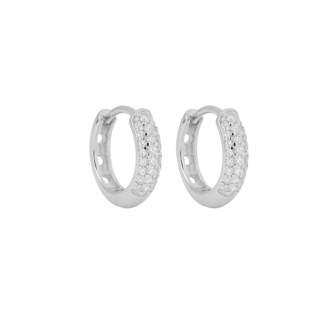 Round Pavé Hoops