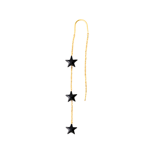 Triple Enamel Stars Threader Earring