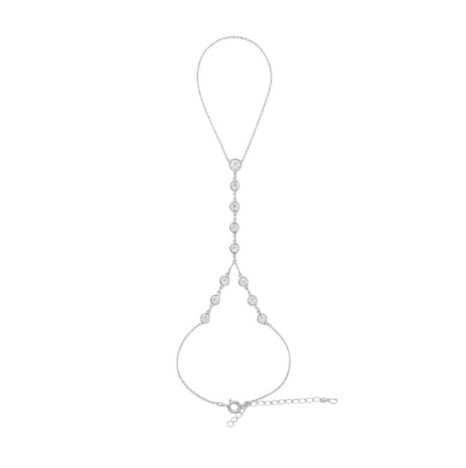 Multi Connected Circles Stones Handchain