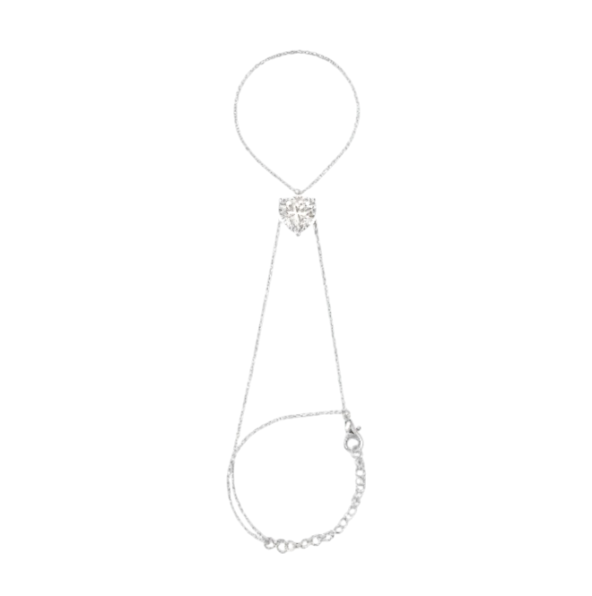 Crystal Heart Handchain