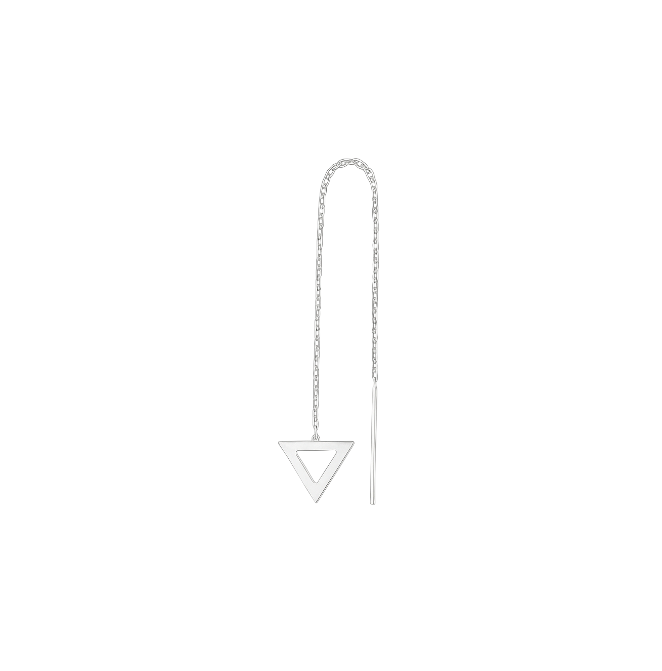 Open Triangle Threader Earring