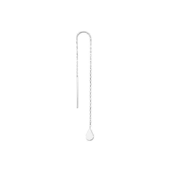 Bold Teardrop Threader Earring
