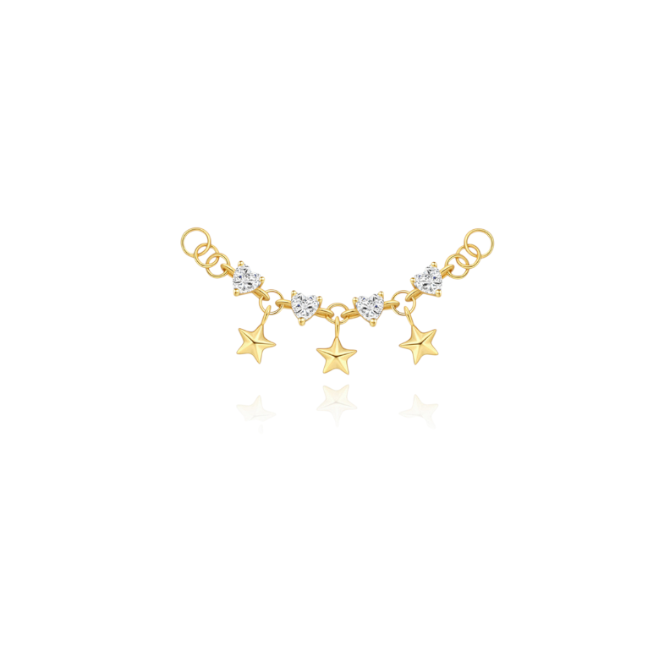 Dangling Stars Linked Hearts Connector