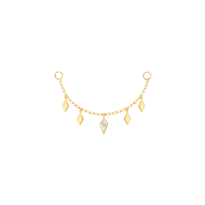 Dangling Multi Rhombus Crystal Chain Connector