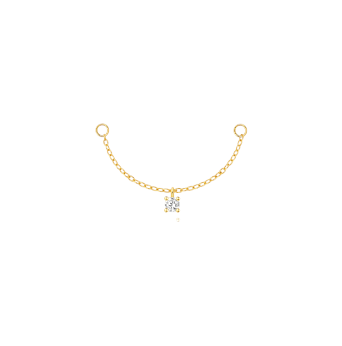 Dangling Circle Stone Chain Connector